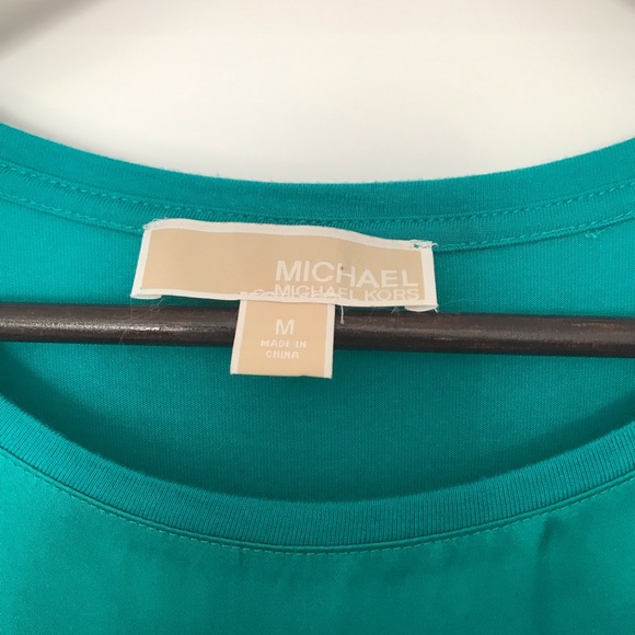 Michael Kors slik Top with cotton sleeves and back - Picture 1 of 3